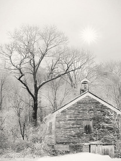 Lori Deiter LD2745 - LD2745 - Deserted Schoolhouse - 12x16 Schoolhouse, Deserted, Abandoned, Photography, Black & White, Winter, Snow from Penny Lane