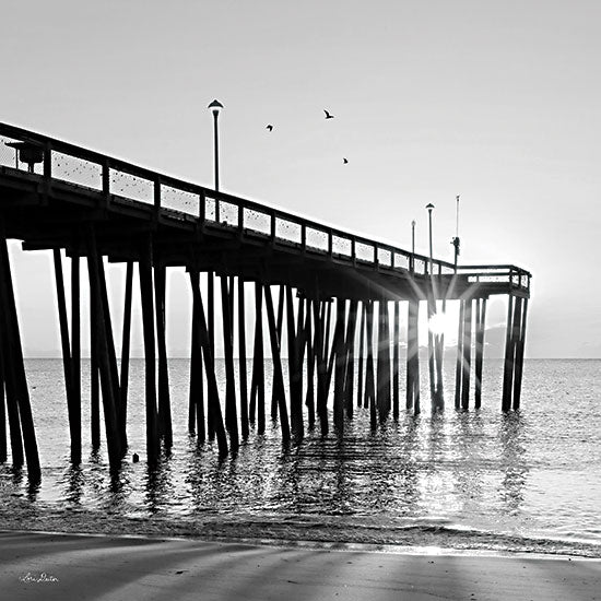 Lori Deiter LD2769 - LD2769 - Sunrise at the Pier I - 12x12 Sunrise at the Pier, Coastal, Beach, Coastal, Ocean, Sun, Nature, Sand, Beach from Penny Lane