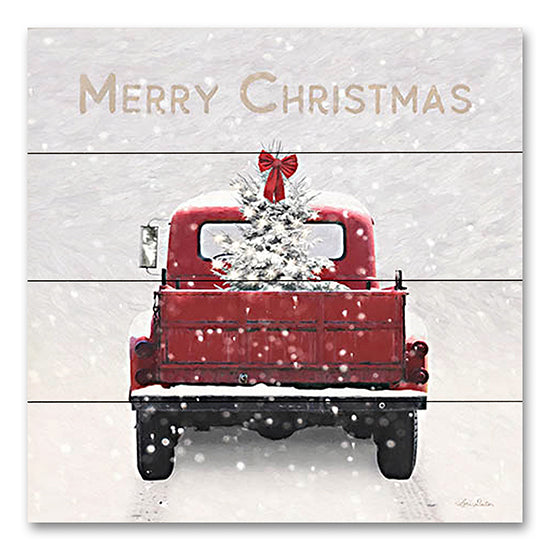 Lori Deiter LD2782PAL - LD2782PAL - Merry Christmas Truck - 12x12 Merry Christmas Truck, Christmas, Holidays, Truck, Red Truck, Christmas Tree, Photography, Signs from Penny Lane