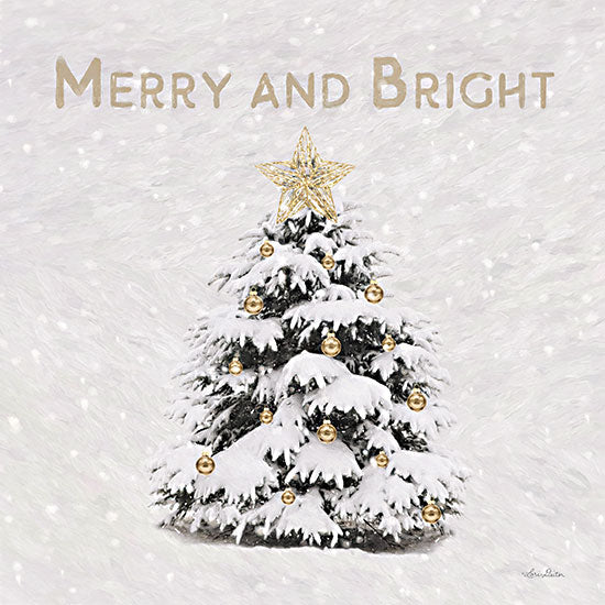 Lori Deiter LD2787 - LD2787 - Merry and Bright - 12x12 Christmas, Holidays, Christmas Tree, Merry and Bright, Snow, Star, Typography, Signs, Textual Art, Winter from Penny Lane
