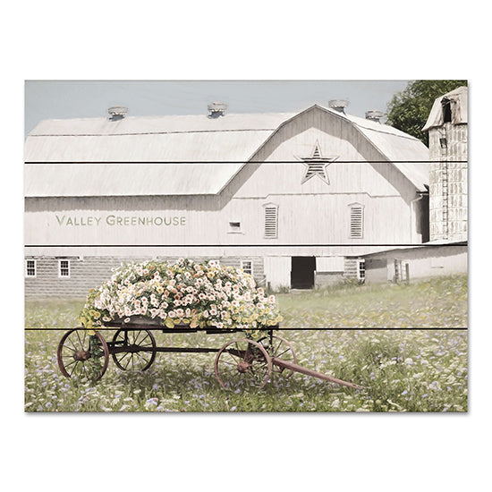 Lori Deiter LD2895PAL - LD2895PAL - Valley Greenhouse - 16x12 Valley Greenhouse, Greenhouse, Flowers, White Barn, Barn, Farm, Wagon, Wildflowers, Photography from Penny Lane