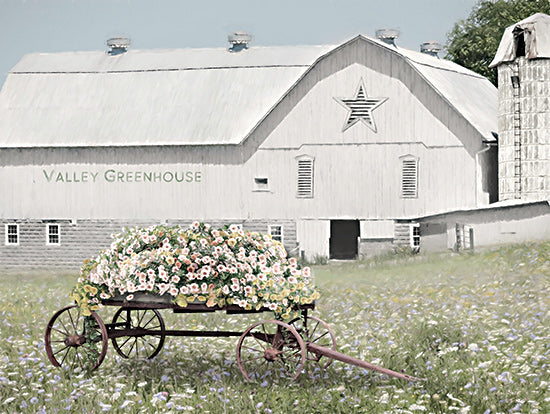Lori Deiter LD2895 - LD2895 - Valley Greenhouse - 16x12 Valley Greenhouse, Greenhouse, Flowers, White Barn, Barn, Farm, Wagon, Wildflowers, Photography from Penny Lane