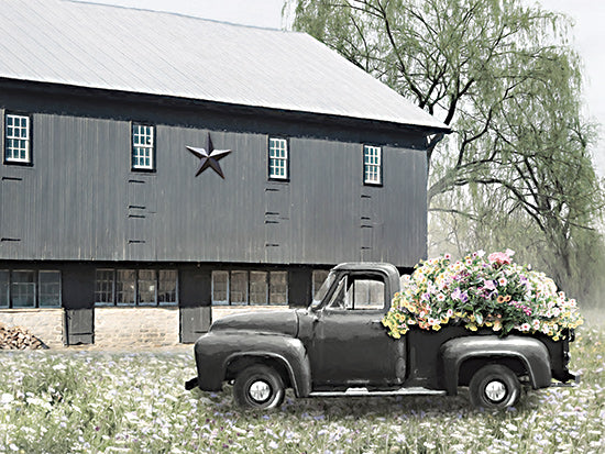 Lori Deiter LD2903 - LD2903 - High on Summertime - 16x12 Barn, Farm, Truck, Flowers, American Flag, Patriotic, Flower Truck, Wildflowers, Photography from Penny Lane