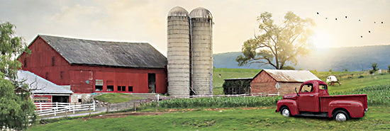 Lori Deiter LD2926A - LD2926A - Belleville Country - 36x12 Barn, Farm, Truck, Red Truck, Silo, Photography from Penny Lane