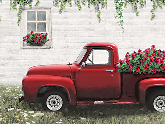 Lori Deiter LD2932 - LD2932 - Cottage Flower Delivery - 16x12 Photography, Truck, Red Truck, Flowers, Flower Truck from Penny Lane