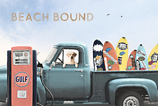 Lori Deiter LD2938 - LD2938 - Beach Bound - 18x12 Beach Bound, Truck, Dog, Surfboards, Surfing, Coastal, Summer, Whimsical, Photography, Signs from Penny Lane