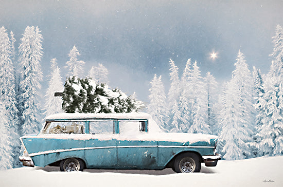 Lori Deiter LD2953 - LD2953 - Christmas Blues - 18x12 Station Wagon, Christmas Tree, Trees, Winter, Holiday, Christmas, Snow, Photography from Penny Lane