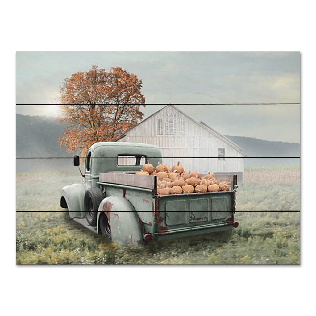Lori Deiter LD2968PAL - LD2968PAL - Pumpkin Season - 16x12 Truck, Teal Truck, Pumpkins, Fall, Pumpkin Farm, Farm, Barn, Landscape, Photography from Penny Lane