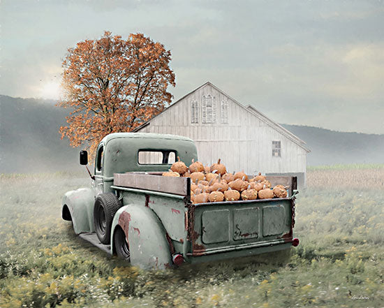 Lori Deiter LD2968 - LD2968 - Pumpkin Season - 16x12 Truck, Teal Truck, Pumpkins, Fall, Pumpkin Farm, Farm, Barn, Landscape, Photography from Penny Lane