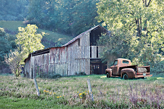 Lori Deiter LD3050 - LD3050 - Tennessee Country Farm - 18x12 Barn, Farm, Truck, Rusty Truck, Antique, Photography, Landscape, Trees, Field, Farmhouse/Country from Penny Lane