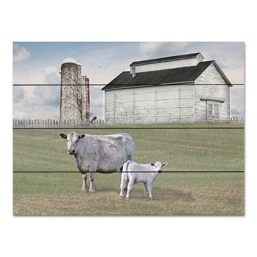 Lori Deiter LD3084PAL - LD3084PAL - Momma and Baby Cow - 16x12 Farm, Cows, Barn, Mother and Baby, Calf, Photography, Landscape from Penny Lane