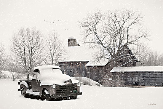 Lori Deiter LD3096 - LD3096 - A Time to Rest - 18x12 Truck, Antique Truck, Barn, Farm, Winter, Landscape, Photography, Snow, Vintage from Penny Lane