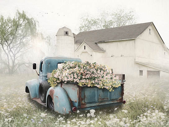 Lori Deiter LD3097 - LD3097 - Full of Flowers - 16x12 Flowers, Truck, Teal Truck, Farm, Wildflowers, Barn, Photography, Spring, Cottage/Country from Penny Lane