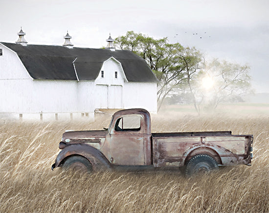 Lori Deiter LD3147 - LD3147 - Timeless Truck - 16x12 Photography, Barn, White Barn, Farm, Wheat Field, Truck, Rusty Truck, Summer from Penny Lane