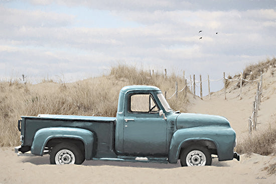 Lori Deiter LD3151 - LD3151 - Surf's Up   - 18x12 Truck, Blue Truck, Coastal, Beach, Sand, Photography, Landscape from Penny Lane