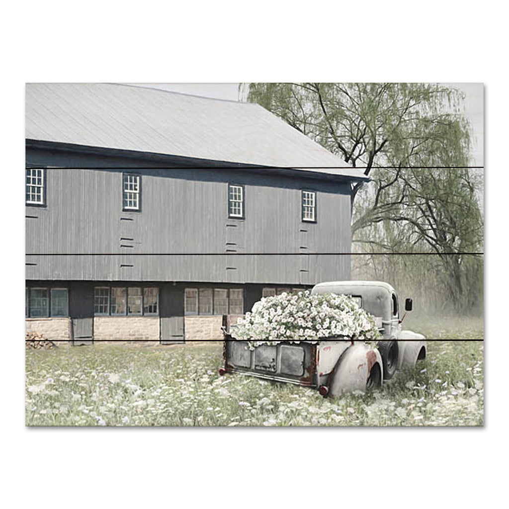 Lori Deiter LD3153PAL - LD3153PAL - Barn Daze - 16x12 Barn, Farm, Truck, Flowers, Flower Truck, White Flowers, Wildflowers, Vintage Truck, Photography from Penny Lane