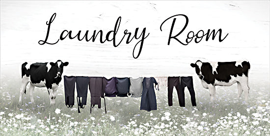 Lori Deiter LD3161 - LD3161 - Laundry Room - 18x9 Photography, Laundry, Laundry Room, Farm, Cows, Clothes Line, Amish, Wildflowers, Typography, Signs, Textual Art, Whimsical from Penny Lane