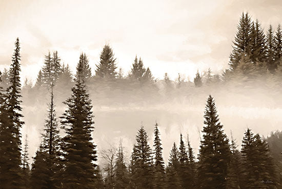 Lori Deiter LD3246 - LD3246 - Fog in the Forest    - 18x12 Photography, Forest, Lake, Trees, Pine Trees, Fog, Weather, Nature, Black & White from Penny Lane