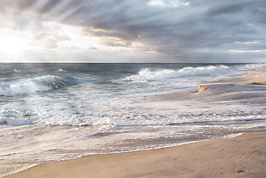 Lori Deiter LD3286 - LD3286 - Stormy Beach - 18x12 Coastal, Ocean, Beach, Coast, Sand, Waves, Clouds, Nature, Landscape from Penny Lane
