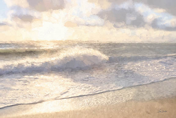 Lori Deiter LD3379 - LD3379 - A Moment in Time - 18x12 Coastal, Landscape, Ocean, Waves, Beach, Sunlight, Sand, Clouds from Penny Lane