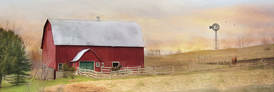 Lori Deiter LD544 - LD544 - Horse Farm - 36x12 Barn, Farm, Windmill, Fence, Horse, Harvest, Autumn, Landscape from Penny Lane