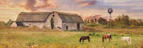 Lori Deiter LD579 - Clayton Barnyard  - Horses, Windmill, Barn, Field from Penny Lane Publishing