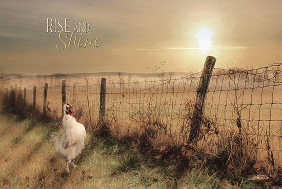 Lori Deiter LD650 - Rise and Shine - Rooster, Fence, Landscape from Penny Lane Publishing