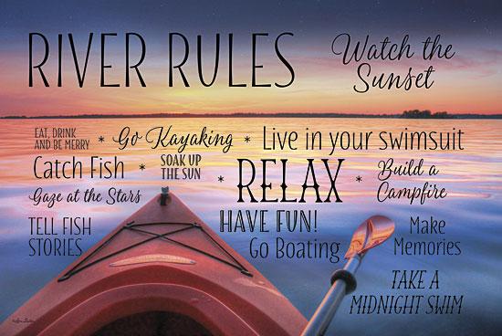 Lori Deiter LD654 - River Rules - River, Rules, Boat, Typography from Penny Lane Publishing