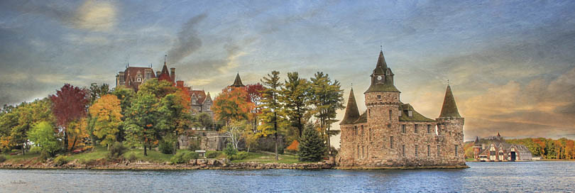 Lori Deiter LD804 - LD804 - Autumn at the Castle - 36x12 Castle, Autumn, Trees, River, Historical, Photography, Aristocrat from Penny Lane