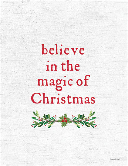 lettered & lined LET183 - LET183 - Believe in the Magic of Christmas - 12x16 Believe in the Magic of Christmas, Christmas, Holidays, Greenery, Swag, Signs from Penny Lane