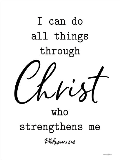 lettered & lined LET233 - LET233 - I Can Do All Things - 12x16 I Can Do All Things Through Christ, Bible Verse, Philippians, Religious, Typography, Signs from Penny Lane