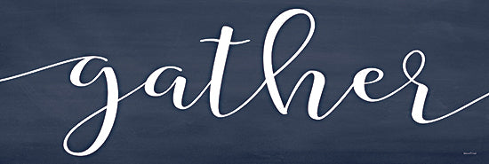 lettered & lined LET404 - LET404 - Gather - 18x6 Gather, Blue & White, Autumn, Typography, Signs from Penny Lane