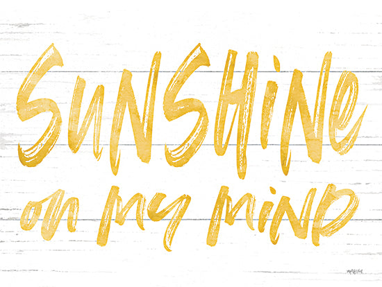 lettered & lined LET420 - LET420 - Sunshine on My Mind - 16x12 Sunshine on My Mind, Coastal, Beach, Summer, Typography, Signs, Whimsical from Penny Lane