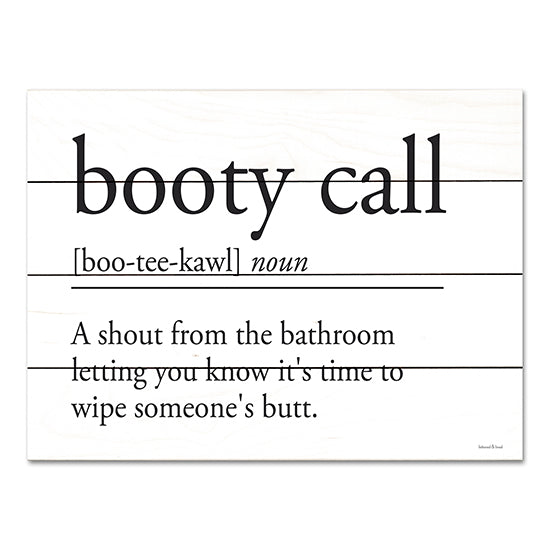 lettered & lined LET512PAL - LET512PAL - Booty Call - 16x12 Booty Call, Children, Kid's Art, Bath, Bathroom, Humorous, Bathroom Humor, Typography, Signs from Penny Lane