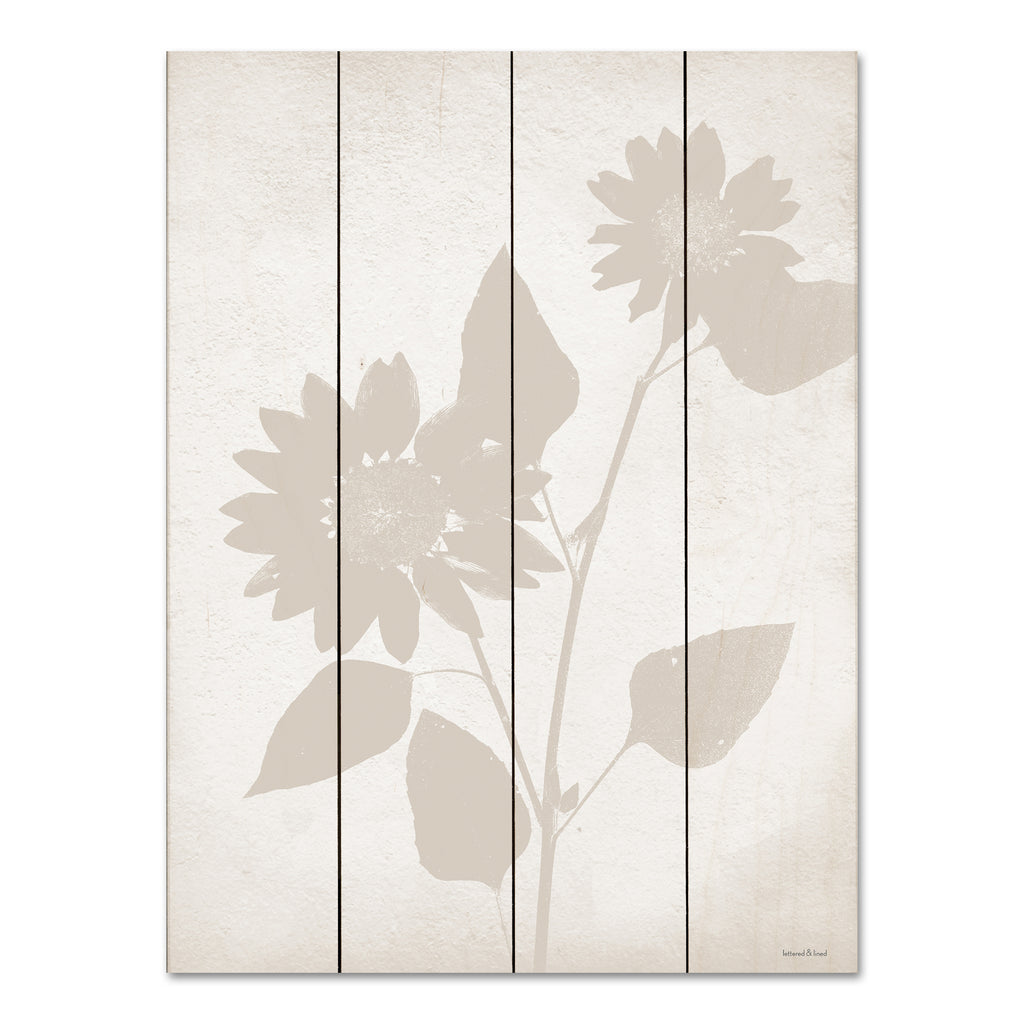 lettered & lined LET574PAL - LET574PAL - Floral Silhouette III - 12x16 Flowers, Silhouette, Sepia, Rustic from Penny Lane