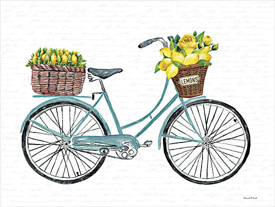 lettered & lined LET642 - LET642 - Fresh Lemons for You - 16x12 Lemons, Bicycle, Bike, Basket, Kitchen, Fruit, Cottage/Country from Penny Lane