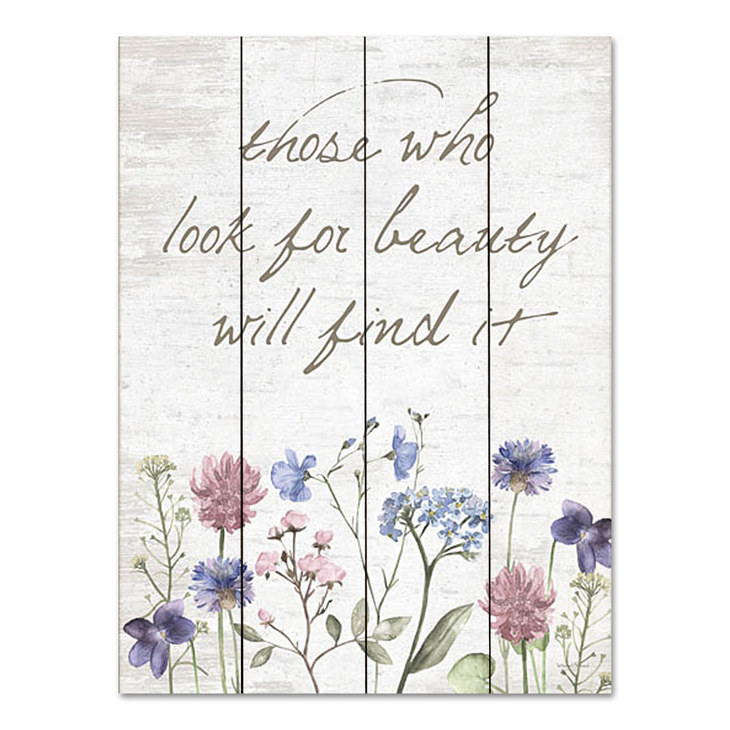 lettered & lined LET652PAL - LET652PAL - Look for Beauty - 12x16 Inspirational, Those Who Look for Beauty Will Find It, Typography, Signs, Flowers, Wildflowers, Spring from Penny Lane
