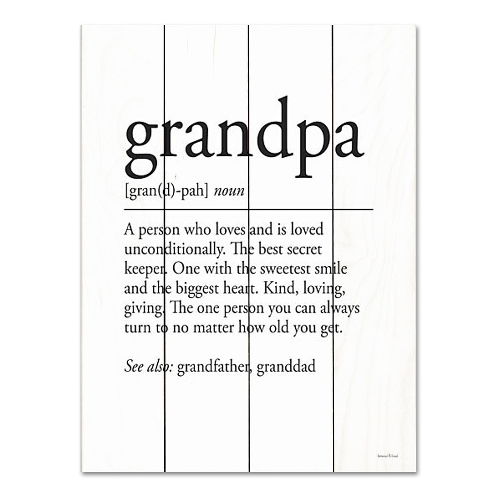 lettered & lined LET688PAL - LET688PAL - Grandpa Definition 1 - 12x16 Grandpa, Grandfather, Papa, Definition, Typography, Signs, Inspirational, Black & White from Penny Lane