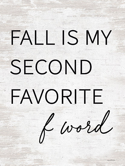 lettered & lined LET701 - LET701 - Fall is My… - 12x16 Humorous, Fall, Typography, Signs, Fall is My Second Favorite F Word from Penny Lane
