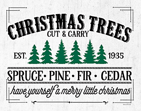 lettered & lined LET776 - LET776 - Christmas Trees   - 16x12 Christmas, Holidays, Winter, Christmas Trees Cut & Carry, Typography, Signs, Textual Art, Advertisement, Christmas Tree Farm from Penny Lane