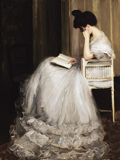 lettered & lined LET825 - LET825 - A Good Book - 12x16 Still Life, Portrait, Figurative, Lady Reading, Book, Old Fashioned, Dress, Fashion, Traditional, Leisure from Penny Lane