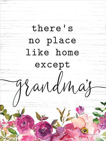 lettered & lined LET870 - LET870 - No Place Like Home Except Grandma's - 12x16 Flowers, Pink and Purple Flowers, Inspirational, Family, Grandma, There's No Place Like Home Except Grandma's, Typography, Signs, Textual Art, Spring from Penny Lane