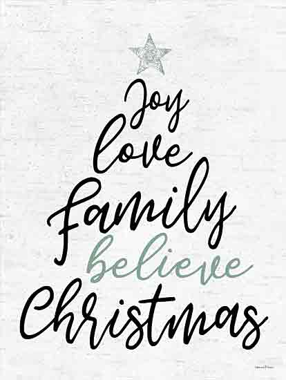 lettered & lined LET915 - LET915 - Christmas Tree Sentiments - 12x16 Christmas, Holidays, Inspirational, Joy, Love, Family, Believe, Christmas, Typography, Signs, Textual Art, Christmas Tree, Black Green, Star from Penny Lane