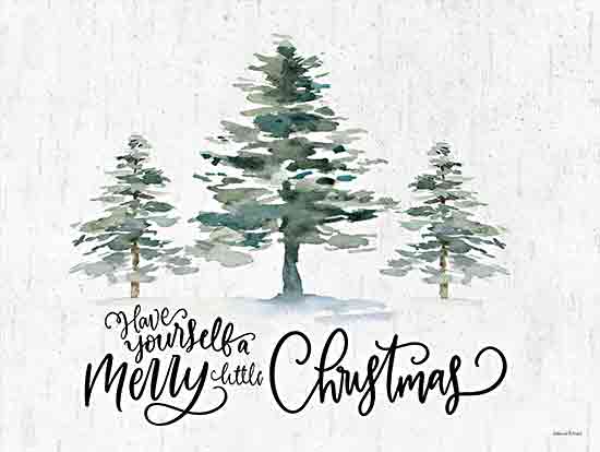 lettered & lined LET918 - LET918 - Christmas Tree Trio - 16x12 Christmas, Holidays, Inspirational, Have Yourself a Merry Little Christmas, Typography, Signs, Textual Art, Trees, Abstract, Watercolor, Green from Penny Lane