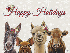 LK203 - Farm Animal Happy Holidays - 16x12