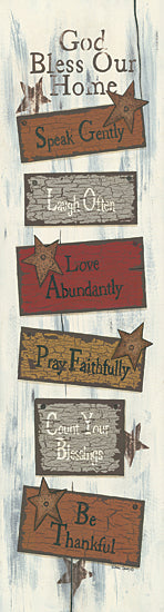 Linda Spivey LS1426B - LS1426B - Bless Our Home - 12x36 God Bless Our Home, Rusty Barn Stars, Barn Stars, Signs from Penny Lane