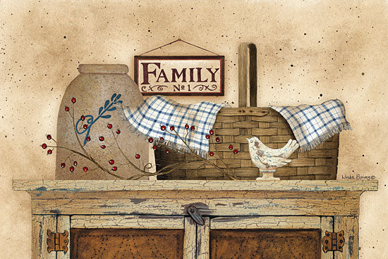 Linda Spivey LS1543 - Family Still Life - Family, Basket, Crock, Antiques from Penny Lane Publishing
