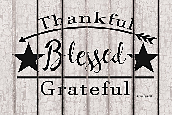 Linda Spivey LS1793 - LS1793 - Blessed Thankful Grateful    - 18x12 Signs, Typography, Wood Planks from Penny Lane