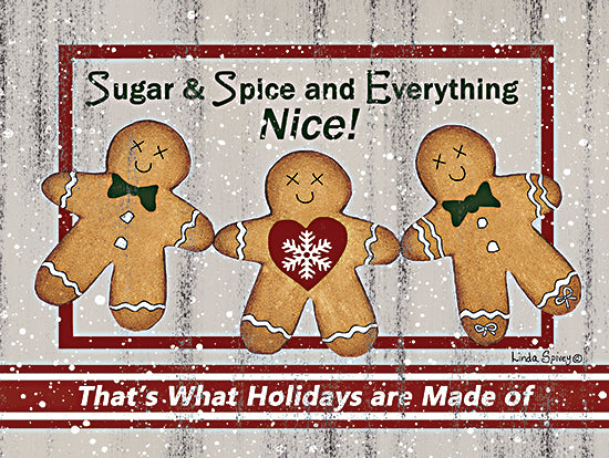 Linda Spivey LS1820 - LS1820 - Farmhouse Gingerbread - 16x12 Gingerbread Men, Sugar and Spice, Holidays, Christmas, Cookies from Penny Lane