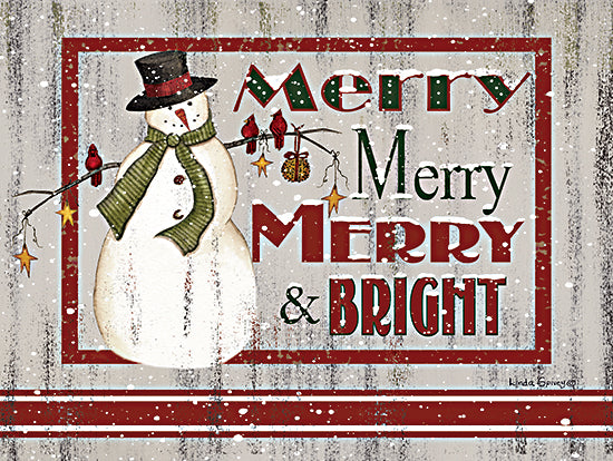 Linda Spivey LS1822 - LS1822 - Farmhouse Merry Merry - 16x12 Merry & Bright, Snowman, Winter, Holidays, Christmas from Penny Lane